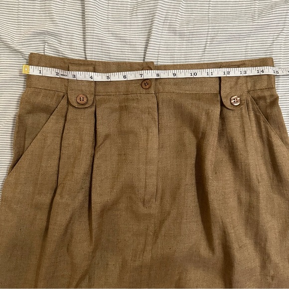 Vintage 1970s tan midi skirt - Picture 8 of 10